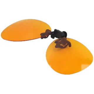 Blaulicht-blockierende Brille, Tragbare Orangefarbene Brille mit Clip-Linse, Zum Aufstecken, Blaulicht-blockierende Brille, Blaulichtfilter-Brille mit Effizienter (Runden)