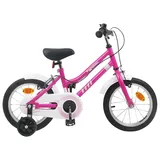 vidaXL Kinderfahrrad 16 Zoll pink/weiß