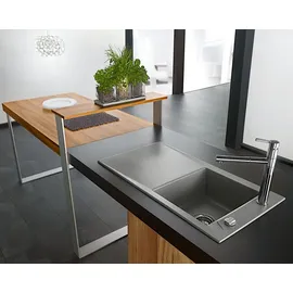 Systemceram KeraDomo SIRO 90 links Einbauspüle Eibe Handbetätigung 900 x 490 mm