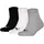 Socken Plain Quarter 3P Schwarz/Weiß/Grau 39-42