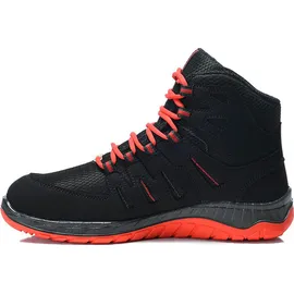 ELTEN Sicherheitsschuhe MADDOX Black-Red Mid ESD S3, Gr. 44