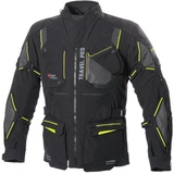 BÜSE Travel Pro Textiljacke wasserdicht - Schwarz/Neon-Gelb - 54