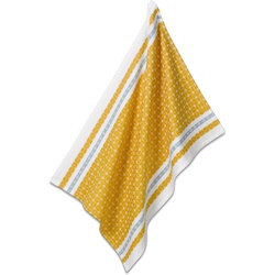 Geschirrtuch Svea 100%Baumwolle currygelb/frostblau Muster 70,0x50,0cm