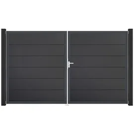 GROJA Steckzaun Tor BasicLine DIN Rechts DB Anthrazit