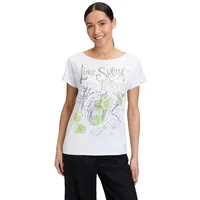 Betty Barclay Basic Shirt mit U-Boot-Ausschnitt in White/Khaki |