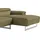 Egoitaliano "Malika, edel und bequem, Designsofa mit hochwertigen Bezügen, L-Form", grün (pistazie), B:287cm H:94cm T:165cm, Leder »BULL« (echtes Rindsleder). Geschliffenes, pigmentiertes und behandeltes Rindsleder mit einer Dicke von 1, 3-1, 5 mm.