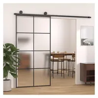 vidaXL Schiebetür rechts 102,5 x 205 cm schwarz