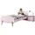 58 aufm Kessel Jugendzimmer-Set Kinderzimmer Set Karilynn 2 Bett mit Nachtkommode Holz+MDF rosa, (inkl. Versand, Lieferung bis Verwendungsstelle), rosaLiegefläche 90 x 200, Lattenrost, Nachtkommode, Absturzschutz rosa