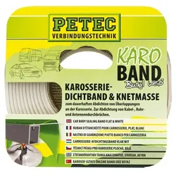 PETEC Karosserie-Dichtband Buthyl (20mm x 2mm 3m) Dichtstoff,Dichtband,Karosseriedichtstoff weiß  87530