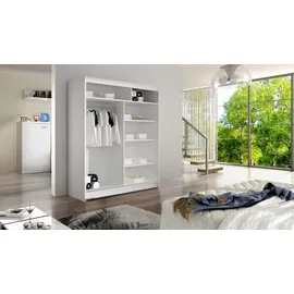 Mirjan24 Schiebetürenschrank Lino II 2-türig 120 x 200 x 60 cm Beige/Weiß