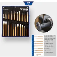 BRILLIANT TOOLS Meißel und Durchtreiber-Satz, 28-tlg BT085030