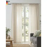 Wirth Vorhang WIRTH "LORCA" Gr. 1, beige, B:132cm H:150cm, Obermaterial: 66% Polyester, 34% Baumwolle, Gardinen