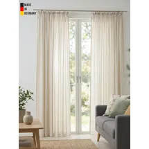 Wirth Vorhang WIRTH "LORCA" Gr. 1, beige, B:132cm H:150cm, Obermaterial: 66% Polyester, 34% Baumwolle, Gardinen