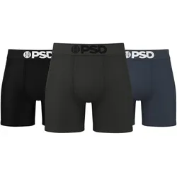 Boxershorts PSD "PSD STEALTH SLD 3PK 5I", Herren, Gr. M, bunt (multi), 88% Polyester, 12% Elasthan, Unterhosen