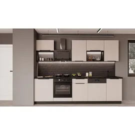 Küchen-Preisbombe Küchenzeile ARONA BASIC LOFT 280 cm Schwarz