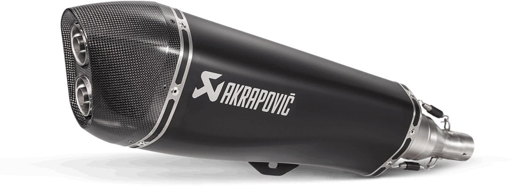 Akrapovic Slip-On Line Achterdemper, zwart-zilver