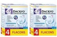 DACRYO ENTRETIEN DES LENTILLES 360ML x 4 Solution De Conservation Et Nettoyage 2x1440 ml