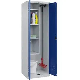 Californian Products CP Putzmittelschrank Classic Plus 080100-00 S10003 enzianblau, lichtgrau 4 Fachböden 60,0 x 50,0 x 185,0 cm, aufgebaut, 1 St.