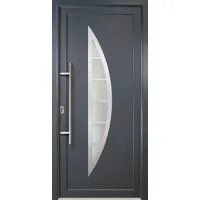 Meeth Haustür Signum Aluminium Modell 28 108 x 200 cm DIN links weiß/titan