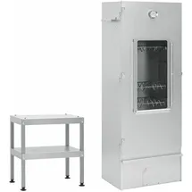 vidaXL Räucherofen mit Tisch silber