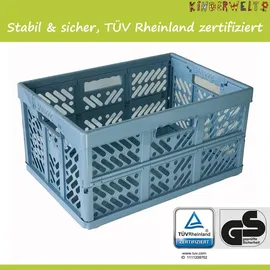 Kinderwelt Klappbox 4 x Stabile Profi-Klappboxen 1-tlg. Blau