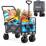 Bollerwagen faltbar, breite Räder , IM-4275 Azurblau, 112x50x100 cm, 80 kg, - Blau