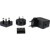 HN Power HNP12I-USBL6 USB Ladegerät 12 W 1x USB-A Schwarz Innenbereich Stabilisiert