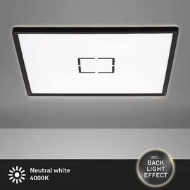 Briloner Slim LED Panel Free schwarz 19 x 19 cm mit Backight-Effekt
