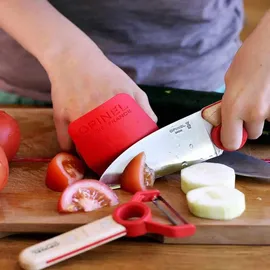 Opinel Le petit Chef Kinder Kochmesser-Set, rot/natur/silber, 3-teilig (1 Set)