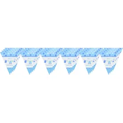 Amscan 121492 - Wimpelkette - Shower with Love, It's a baby boy (Papier)