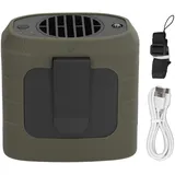 Wiederaufladbarer, Tragbarer Nackenventilator Mit 8000 Mah, 3 Geschwindigkeitsstufen, Starker Luftstrom, Für Outdoor-arbeit Und Angeln, Farbe: Militärgrün