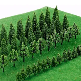 HSMHLYYB 50 Stück Modell Bäume Miniatur, Bäumes Eisenbahn Landschaft Diorama Baum Architektur Bäume, Modellbau Bäumes, Mini Landschaft Landschaftsgestaltung, Mischwald für DIY Landschafts