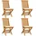 vidaXL Gartenstuhl 50 x 114,2 x 34,5 cm creme 4 St.