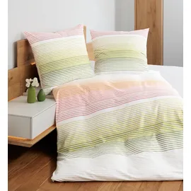 JANINE J. D. 87113 08 gestreift multicolor 200 x 220 cm + 2 x 80 x 80 cm
