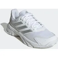 Adidas Courtjam Control 3 Tennis Shoes Tennisschuhe, Cloud White/Silver Metallic/Grey One, 40 2/3 EU