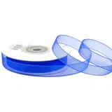 Creativery 12mm Organzaband 25m Chiffonband Schleifenband Geschenkband Deko Stoffband Blau
