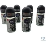 NIVEA MEN Black & White Invisible Original Antitranspirant Roll-On 6 x 50 ml