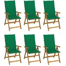 vidaXL Klappbare Gartenstühle 59 x 86,6 x 31,6 cm braun 6 St.