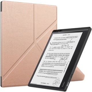 LIUZIHAN Hülle für Kobo Elipsa 2E, PU Leder Flip Schutzhülle Case Tasche mit Ständerfunktion, Auto Sleep/Wake Funktion, Schutzhülle für Kobo Elipsa 2E.Rotgold