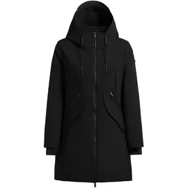 khujo Sommerjacke "EIZA", Damen, Gr. S, schwarz, 100% Polyester, leicht glänzend, regular fit hüftlang, eingesetzt angesetztes Bündchen mit Daumenlöchern, Jacken