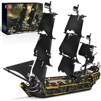 Mould King Schwarzes Piratenschiff Modellbaukasten 13199