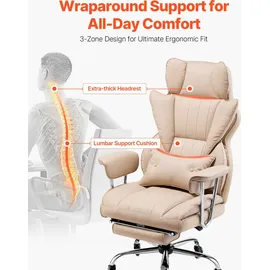 Vevor Chefsessel Leder Braun