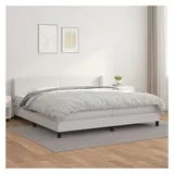 vidaXL Boxspringbett 200 x 200 cm Weiß