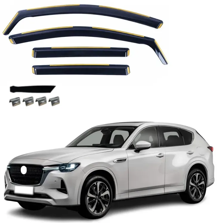 Komplettset mit 4 Windabweisern für MAZDA CX-60 (Baujahr 2022) +