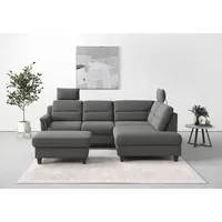 sit&more Ecksofa »Farö L-Form«, inklusive Federkern, wahlweise mit Bettfunktion und Bettkasten, grau