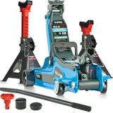 Rangierwagenheber Wagenheber 2,5T 85-365mm mit 2x Unterstellböcke Stützböcke SET