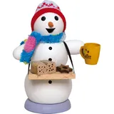 Drechslerei Kuhnert Räuchermann Schneemann 13 cm weiß