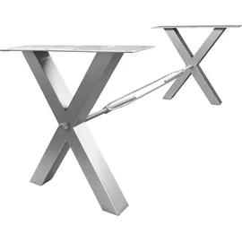 SIT Möbel Tops 200 x 76,5 x 100 cm silberfarben