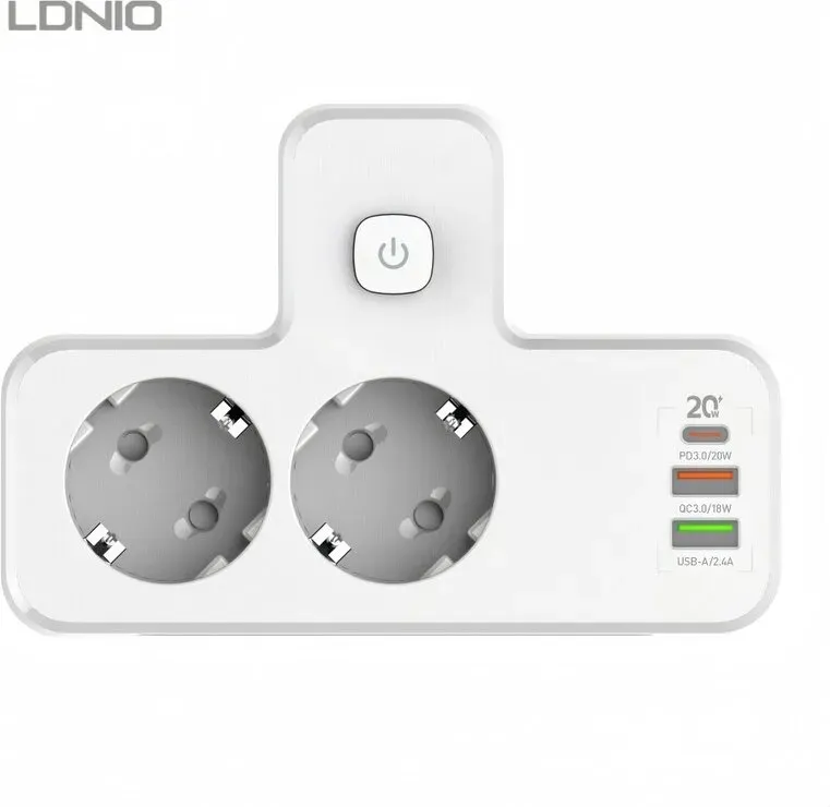 LDNIO Kabellose Steckdosenleiste PD20W Multi-USB-Steckdose mit Kontrollleuchte Multifunktions-Reiseadapter