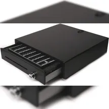 Blitzkasse Kassenlade iQCash410MBZS RJ11 mit Zahlenschloss und Münzbrett